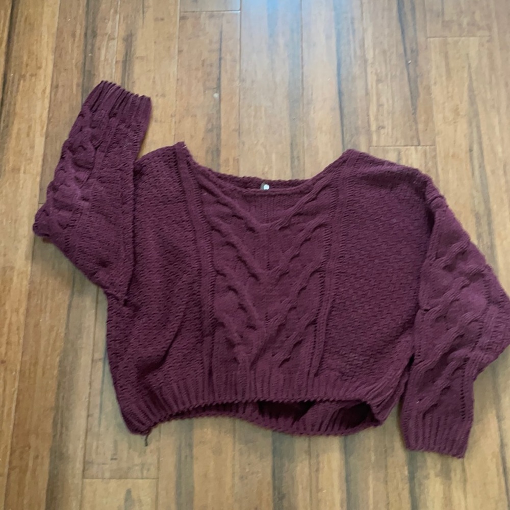 FREE PEOPLE oversized cable sweater